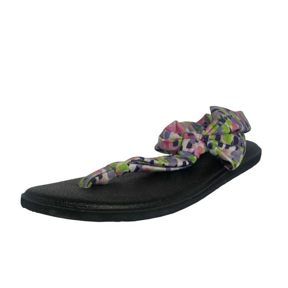 Sanuk Yoga Sling Sandals – Size 8 – Pink/Purple Ella Print